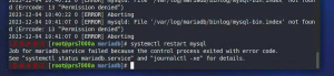 mysql启动报错:file /var/log/mariadb/binlog/mysql-bin.index not found (errcode:13 “permission denied